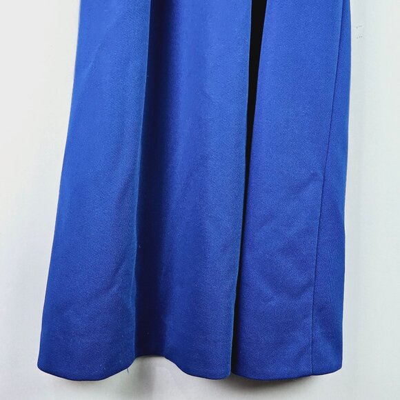 Vintage 1960's Contima Button-up Navy Blue Shift Collared Midi Dress, 16 - Picture 10 of 10